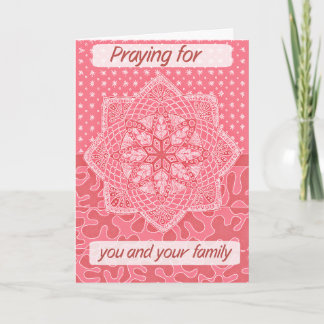 Carte De Remerciements Christian Sympathy Card Pink Doodle Design