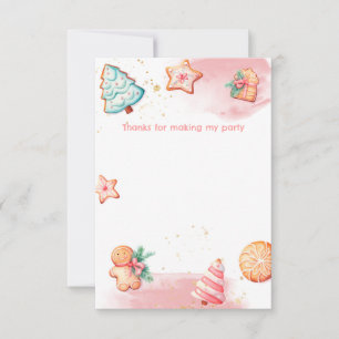 Carte De Remerciements Christmas Cookie Two Sweet 2nd Birthday