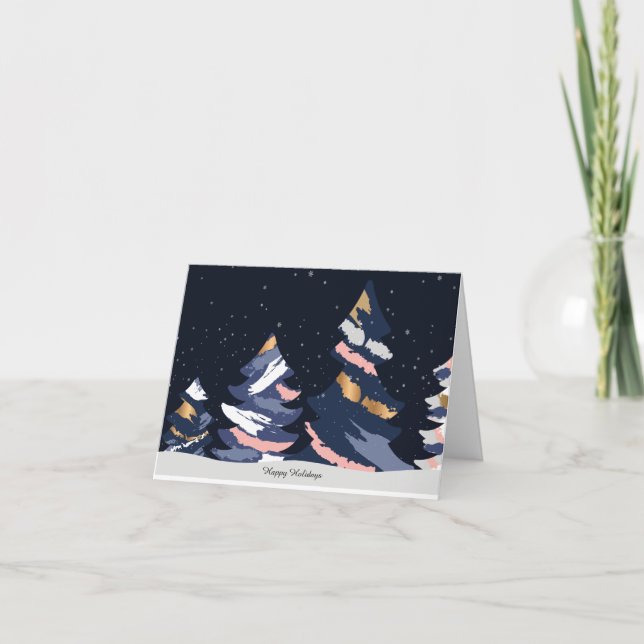 Carte De Remerciements Christmas Dark sky Card (Devant)