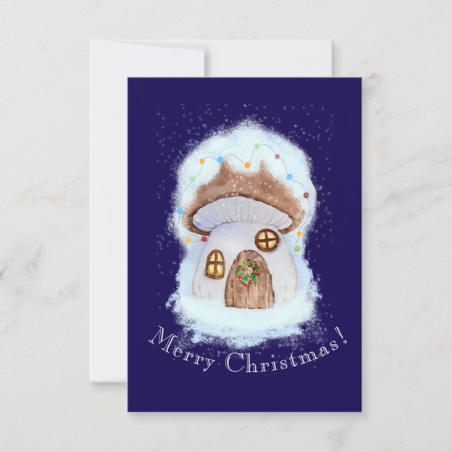 Carte De Remerciements Christmas Fairytale House (Devant)