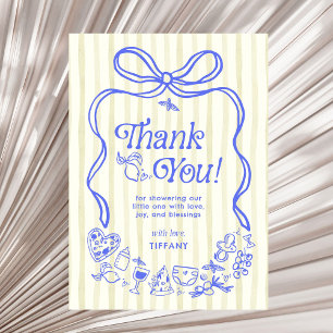 Carte De Remerciements Ciao Baby Baby shower italien citron