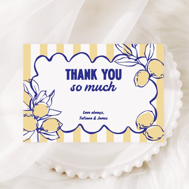 Carte De Remerciements CIAO BABY Lemon Méditerranée Amalfi (Créateur téléchargé)