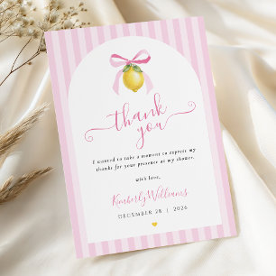 Carte De Remerciements Ciao Bambina Fête de Naissance de Bébé Italien au