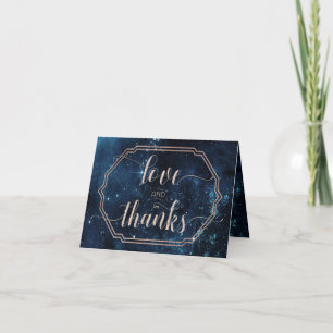 Carte De Remerciements Ciel étoilé galaxie mariage remerciement photo