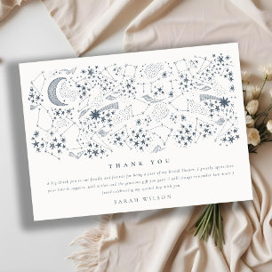 Carte De Remerciements Ciel Nuit Étoilée Lune Shower de Mariage