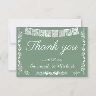 Carte De Remerciements Cielito Lindo Sage Green Fiesta Baby Shower