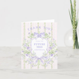 Carte De Remerciements Cimetière à Fêtes des mariées florales de lavande 