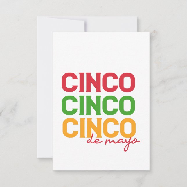 Carte De Remerciements Cinco De mayo Mexicain Fête Cadeau Cadeau (Devant)