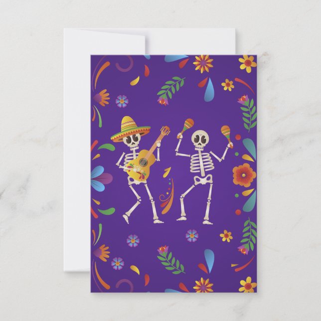 Carte De Remerciements Cinco de Mayo Mexicaine Fiesta crâne (Devant)