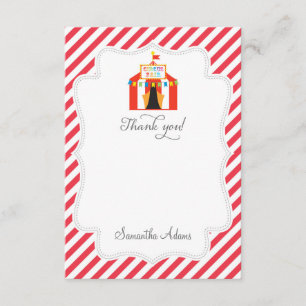 Carte de remerciements Circus Tent