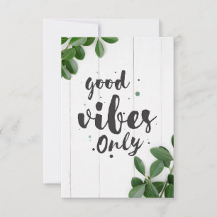 Carte De Remerciements Citation du bonheur Good Vibes uniquement