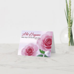 Carte De Remerciements Citation inspirante "Un peu de parfum"