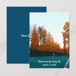 Carte De Remerciements Citation personnalisée Aquarelles Arbres Couleurs