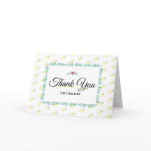 Carte de remerciements citron
