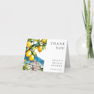 Carte De Remerciements Citron Citrus Côte Amalfi Fête des mariées italien