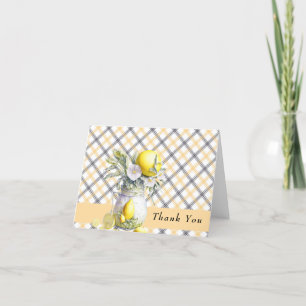Carte De Remerciements Citron   Fête de mariage Citronnée