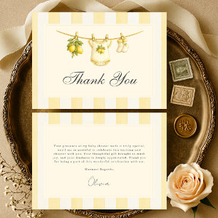 Carte De Remerciements Citron Ne Peut Pas Attendre Presser Rayures Baby S