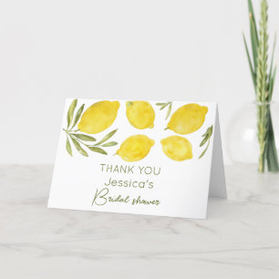 Carte De Remerciements Citrons Olive Branch Jaune Fête des mariées italie