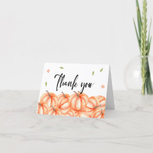 Carte De Remerciements Citrouille de ferme Halloween Baby shower d'automn