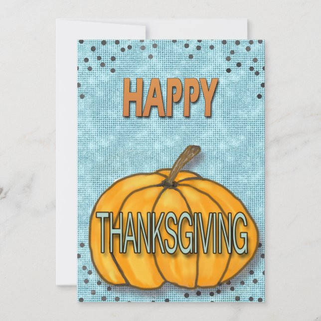 Carte De Remerciements Citrouille de Thanksgiving (Devant)