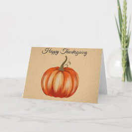 Carte De Remerciements Citrouille Thanksgiving
