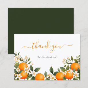 Carte De Remerciements Citrus botanique orange de Little Cutie