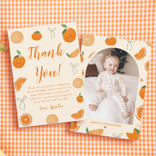 Carte De Remerciements Citrus Little Cutie Photo Anniversaire