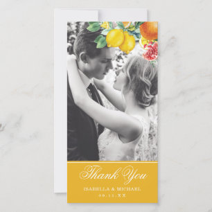Carte De Remerciements Citrus Photo Mariage botanique