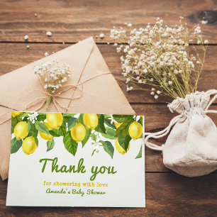 Carte De Remerciements Citrus Squeeze principal Sweetie Baby shower citro