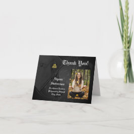 Carte De Remerciements Class of 2026 Black Tassel Photo Graduation