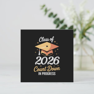 Carte De Remerciements Classe 2026 compte à rebours en cours Personnalisé