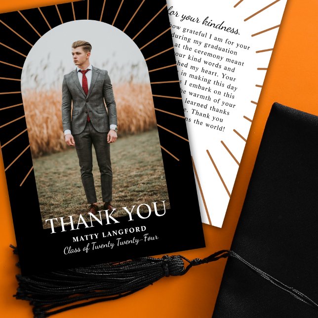 Carte De Remerciements Classe Arched Photo (Créateur téléchargé)