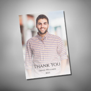 Carte De Remerciements Classe de 2024 Moderne Photo Graduation