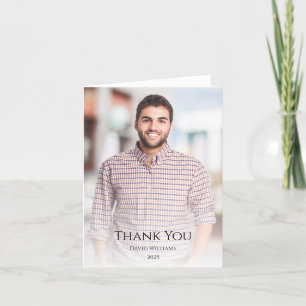 Carte De Remerciements Classe de 2025 Graduation Photo moderne