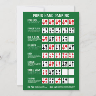Carte De Remerciements Classement Poker Hand avec Visuals
