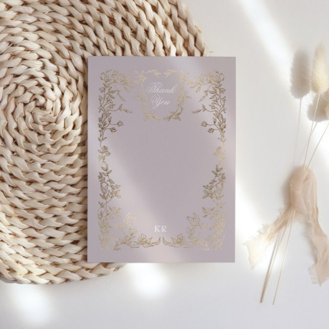 Carte De Remerciements Classic Elegant Crest Monogram Mariage (Créateur téléchargé)