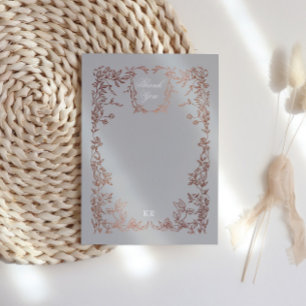 Carte De Remerciements Classic Elegant Crest Monogram Mariage