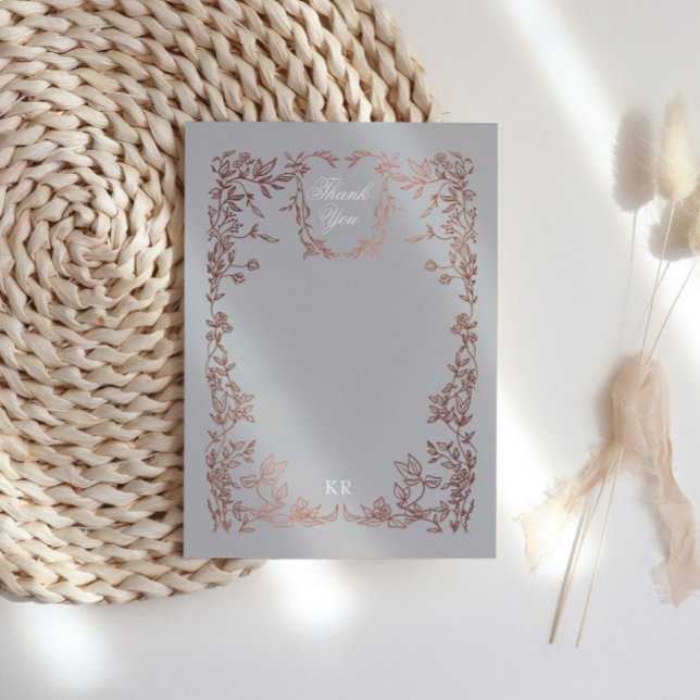 Carte De Remerciements Classic Elegant Crest Monogram Mariage (Créateur téléchargé)