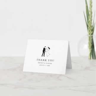 Carte De Remerciements Classic Elegant Minimalist Hand Drawn
