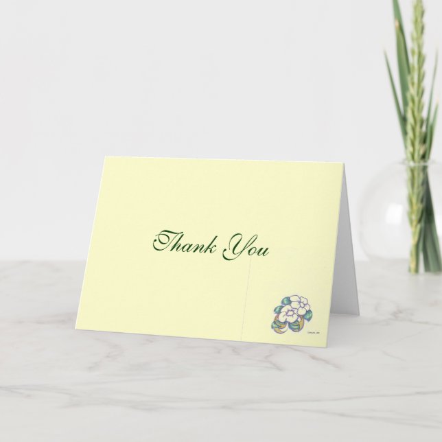 Carte De Remerciements Classic Flower Thank You Card (Devant)