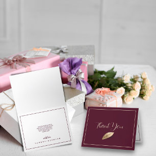 Carte De Remerciements Classique & Élégant I Rose bulgare I Mariage