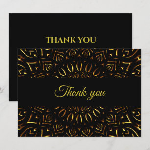 Carte De Remerciements Classique mandala classique élégant dec art