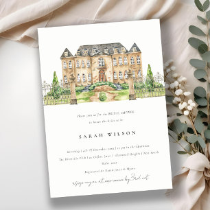 Carte De Remerciements Classy Garden Château Manor Fête des mariées Invit