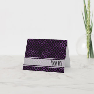Carte De Remerciements Classy Purple, Black et Gold