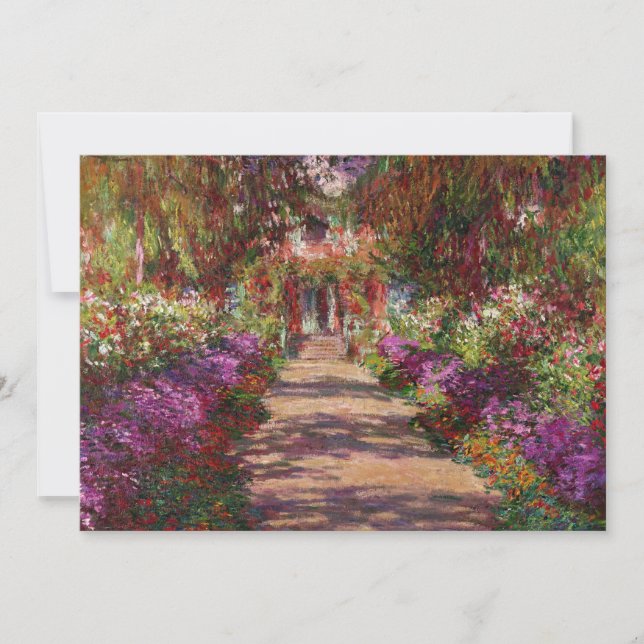 Carte De Remerciements Claude Monet | A Pathway à Monet's Garden (Devant)