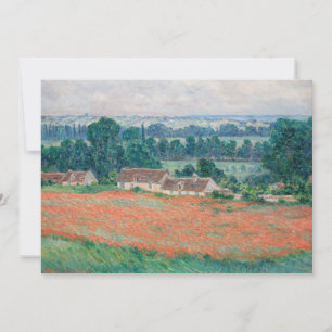 Carte De Remerciements Claude Monet - Champ de coquelicots, Giverny