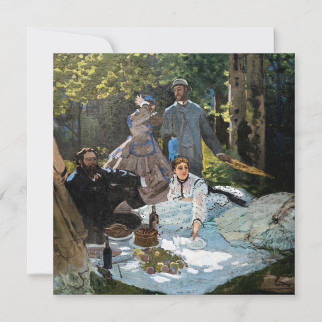 Carte De Remerciements Claude Monet - Déjeuner sur l'herbe, panneau droit (Devant)