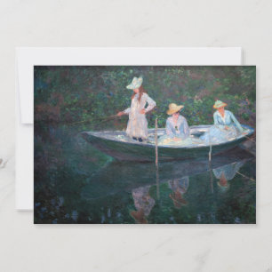Carte De Remerciements Claude Monet - En Norvegienne Bateau à Giverny