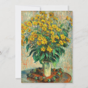 Carte De Remerciements Claude Monet - Fleurs d'artichauts de Jérusalem