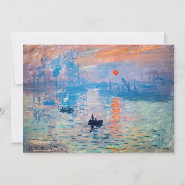 Carte De Remerciements Claude Monet - Impression, lever de soleil (Devant)